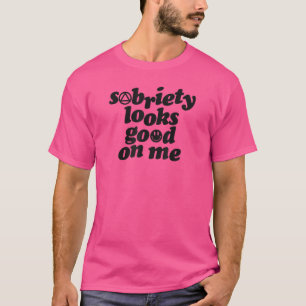 Camiseta Sobriedade Parece Boa Em Mim Sorria Símbolo Inspi