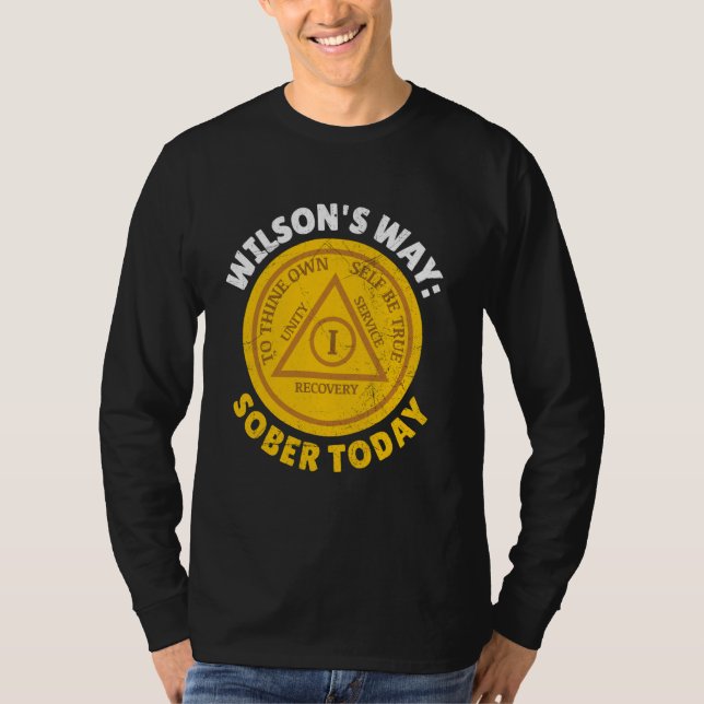 Camiseta Sobriety Anniversário de Sobriety (Frente)