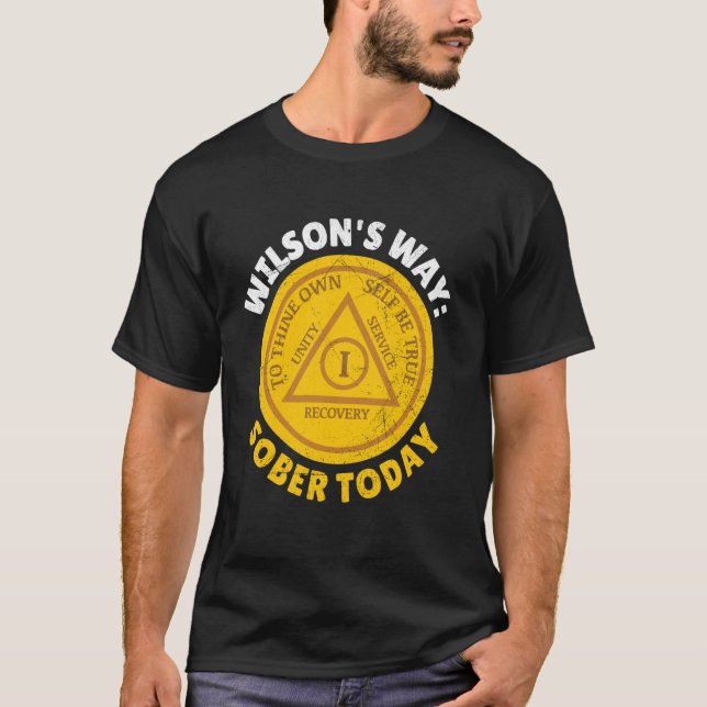 Camiseta Sobriety Anniversário de Sobriety (Frente)