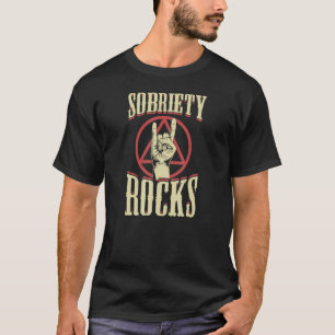 Camiseta Sobriety Rocks In Recovery Symbol Inspirational So