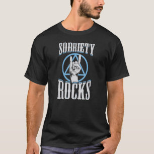 Camiseta Sobriety Rocks In Recovery Symbol Inspirational So