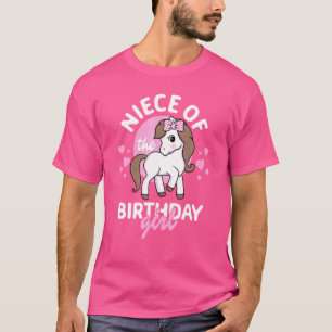Camiseta Sobrinha Da Família De Garotas De Aniversário Que