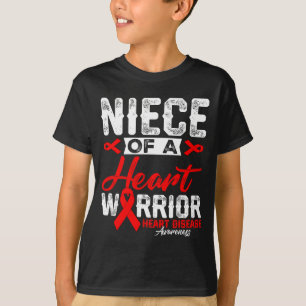 Camiseta Sobrinha de um Guerreiro do Coração Doença Cardíac