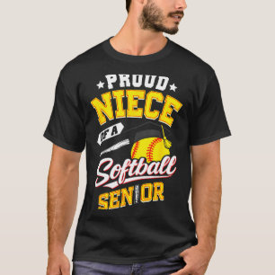Camiseta Sobrinha orgulhosa de uma turma sênior de softball