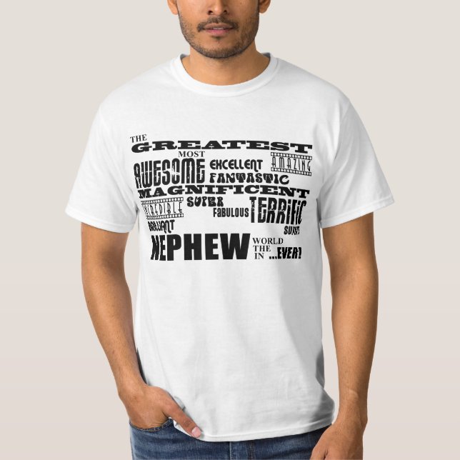 Camiseta Sobrinho engraçados do divertimento moderno legal: (Frente)