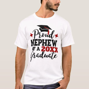 Camiseta sobrinho-formando 2022, tassel vermelho-preto