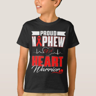 Camiseta Sobrinho Orgulhoso de um Guerreiro do Coração Cons