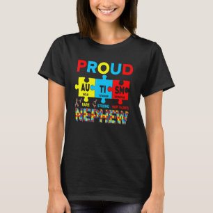Camiseta Sobrinho Orgulhoso do Autismo Adesivo de Conscient