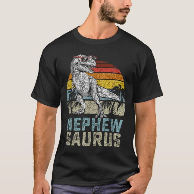 Camiseta Sobrinho Saurus T Rex Dinossauro Sobrinho Saurus F (Frente)