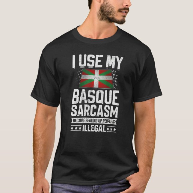 Camiseta Sobrinhos Bascos De Bandeira Para Homens E Mulhere (Frente)