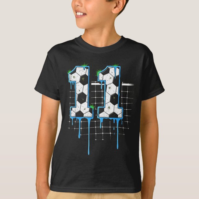 Camiseta Soccer 11 Year Old Ice Cream Drip Youth 11th Birth (Frente)