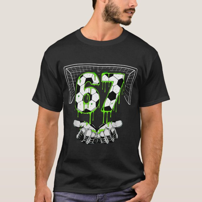 Camiseta Soccer 67 Six Seven Funny Gen Alpha Meme Drip  (Frente)