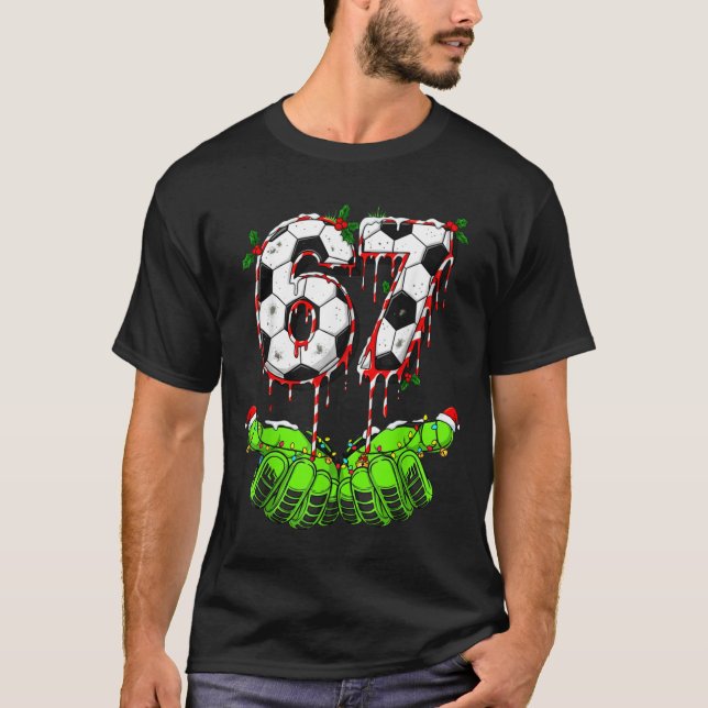 Camiseta Soccer 67 Six Seven Funny Gen Alpha Meme Drip Chri (Frente)