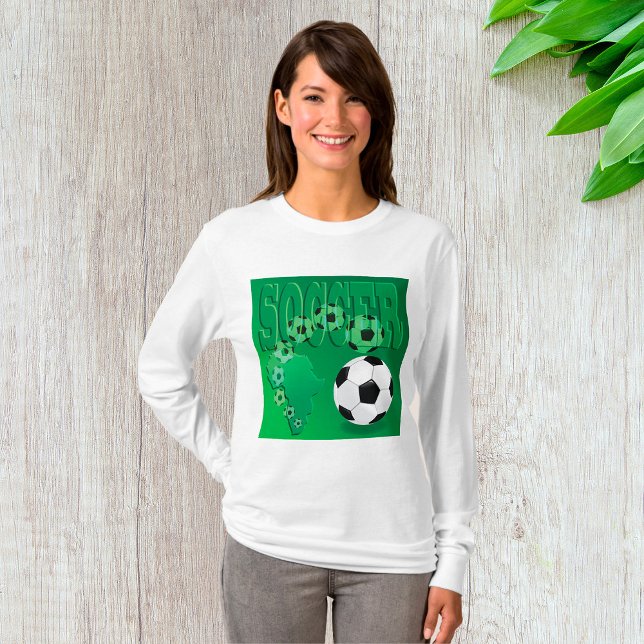 Camiseta Soccer Africa Bold Green Football (Criador carregado)