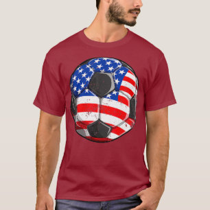 Camiseta Soccer American Flag 4 de julho T shirt Kids