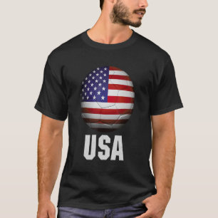 Camiseta Soccer Ball American Flag Usa Sports Boys 4 t