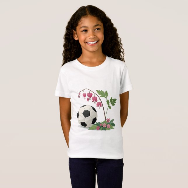 Camiseta Soccer Ball and Bleeding Heart (Frente Completa)