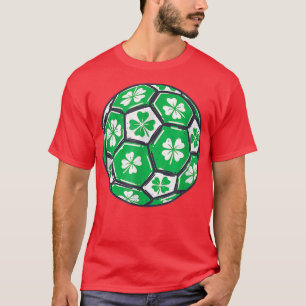 Camiseta Soccer Ball Ireland Shamrock Irish Dia de São Patr