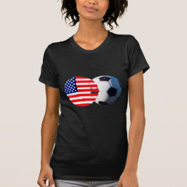 Camiseta Soccer Ball & USA Flag MUSEUM Zazzle