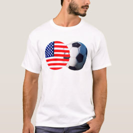 Camiseta Soccer Ball & USA Flag MUSEUM Zazzle