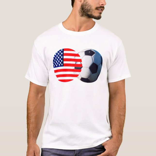 Camiseta Soccer Ball & USA Flag MUSEUM Zazzle (Frente)