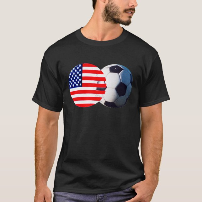 Camiseta Soccer Ball & USA Flag MUSEUM Zazzle (Frente)