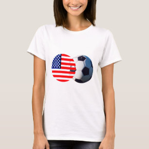 Camiseta Soccer Ball & USA Flag MUSEUM Zazzle
