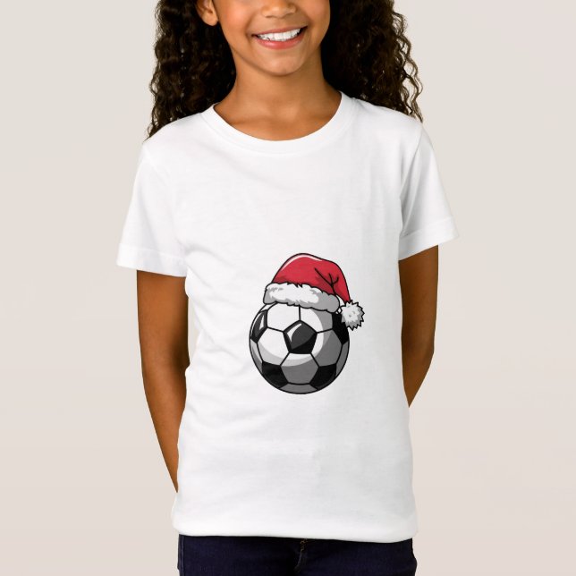 Camiseta Soccer Ball with Santa Hat (Frente)