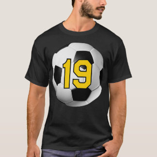 Camiseta Soccer Ball Yellow Jersey Número 19 Ninetee