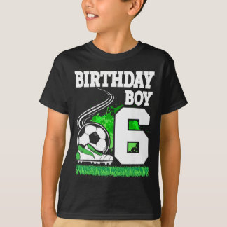 Camiseta Soccer Birthday Party - 6 Year Old Boy - 6th Birth