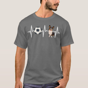 Camiseta Soccer Cardigan Welsh Corgi Heartbeat Lover 