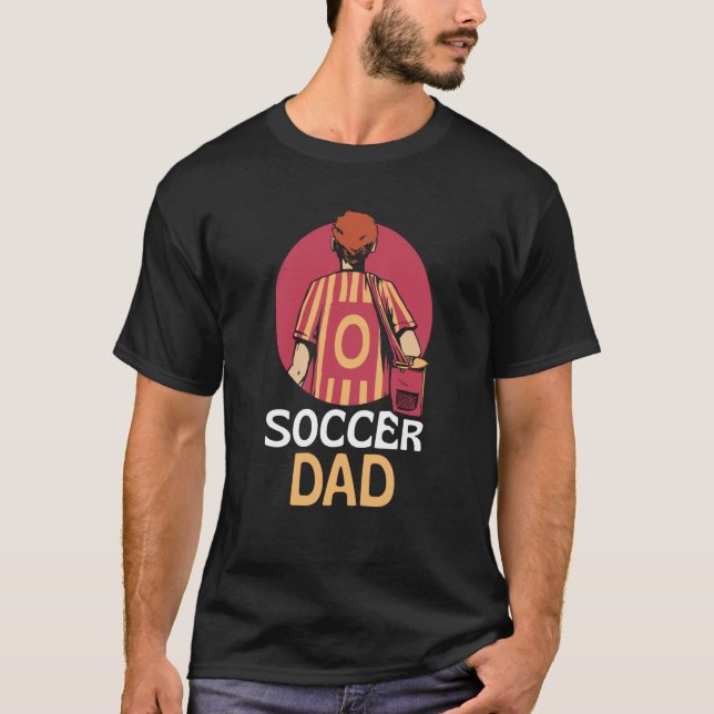 Camiseta Soccer Dad Player Daddy Father Papa Father's Day (Frente)