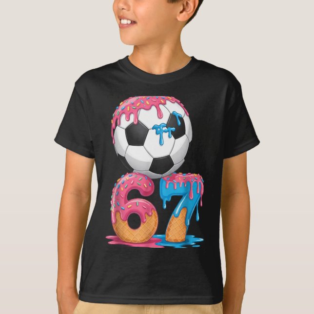 Camiseta Soccer Drip Number 67 Boys Soccer Player 67  (Frente)