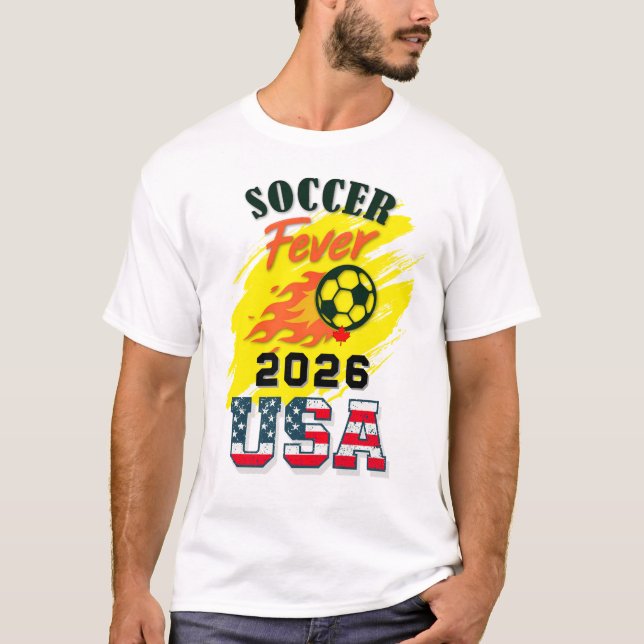 Camiseta SOCCER Fever 2026 USA Fan Gear Limited Edition (Frente)