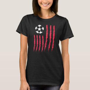 Camiseta Soccer Graphic T Usa Flag Com Bola De Futebol