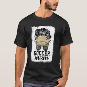 Camiseta Soccer Mãe A Vida Mensageira Bun Óculos Solares Di