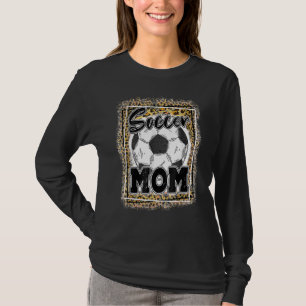 Camiseta Soccer Mãe Esportiva Leopardo Bola Mãe Dia de as m