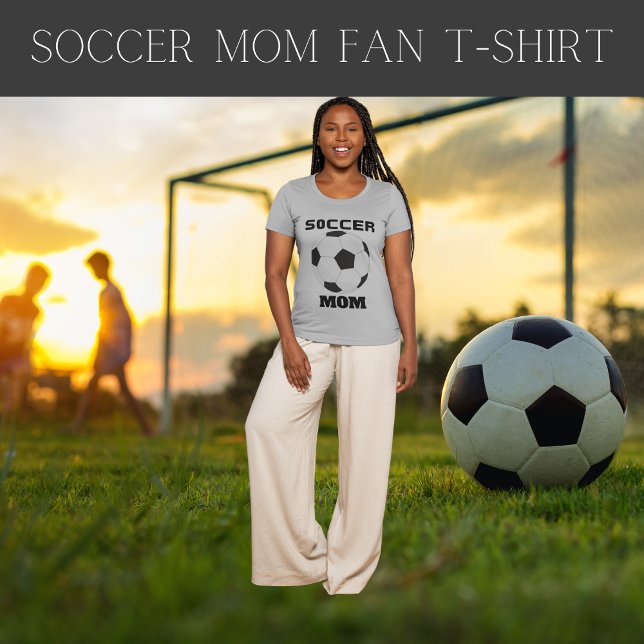 Camiseta Soccer Mãe Fã T-Shirt (Criador carregado)