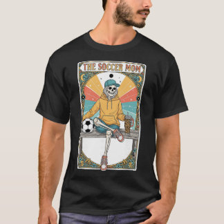 Camiseta Soccer Mom Tarot Card Skeleton Coffee Byll Sidelin