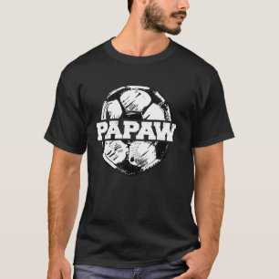 Camiseta Soccer Papaw Soccer Ball Dividir Soccer Engraçado