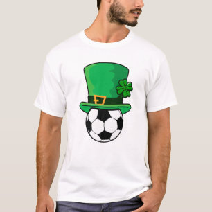Camiseta Soccer Shamrock Dia de São Patrício Leprechaun Irl
