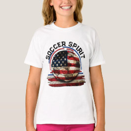 Camiseta Soccer Spirit USA, Distante bandeira Americana