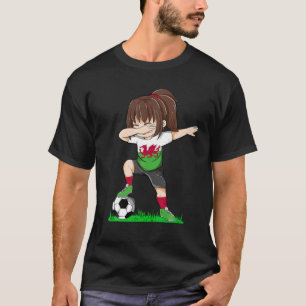 Camiseta Soccer Wale Flag Futebol Girls Dab