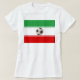 Camiseta Soccerball com bandeira iraniana (Frente do Design)