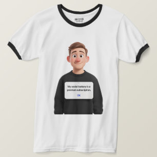 Camiseta Social Battery Premium Subscription Intro