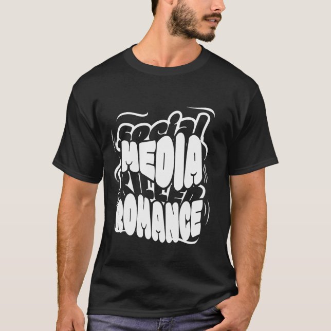 Camiseta Social Media Romance Reel T-Shirt – Cute Graphic  (Frente)