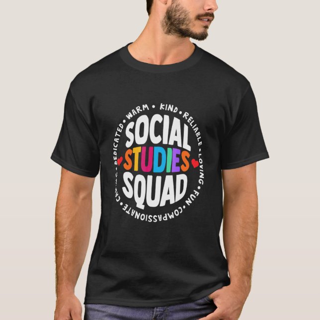 Camiseta Social Studies Squad First Day Of School & Appreci (Frente)