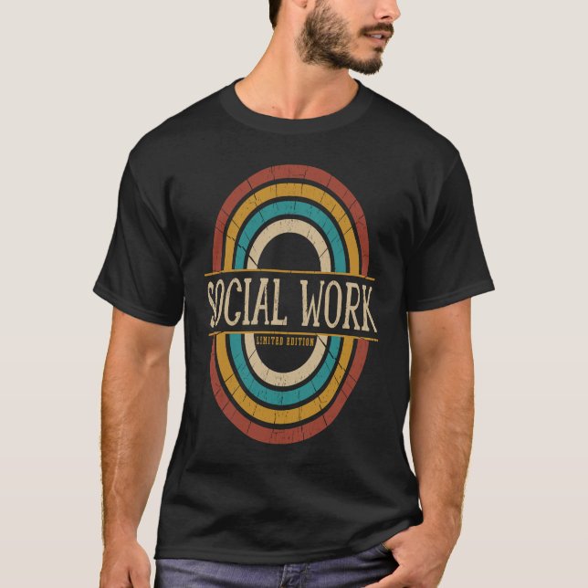 Camiseta Social Work Vintage Retro (Frente)