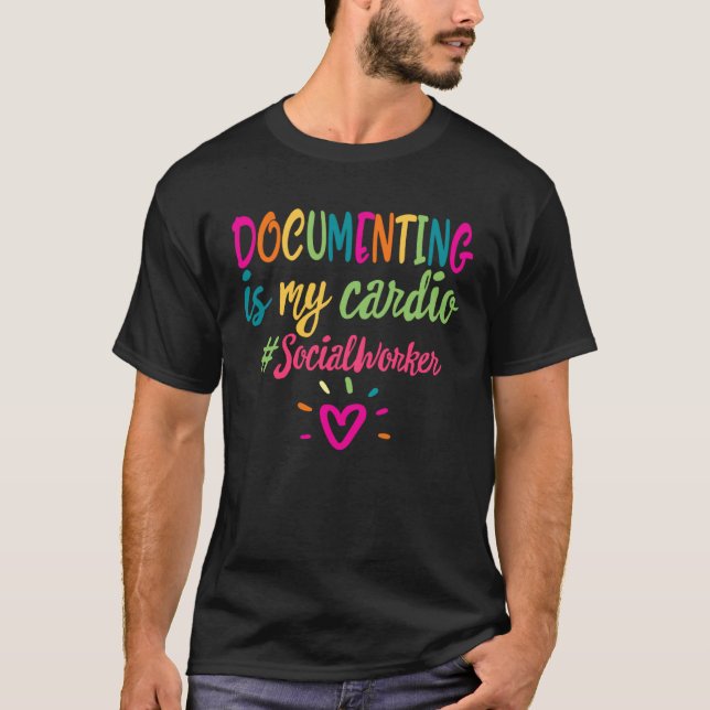 Camiseta Social Worker Documenting Cardio Kindness Counselo (Frente)