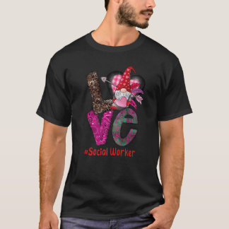 Camiseta Social Worker Valentines Day Love Heart gnome soci